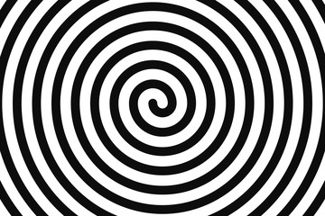 Fototapeta premium Koncentryczna spirala hipnotyczna. Ilustracja koncepcja hipnozy, zawrotów głowy. Streszczenie tło wektor.