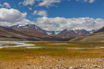 Mongolia landscape. Altai Tavan Bogd National Park in Bayar-Ulgii