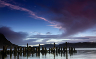 Obraz premium Long exposure image taken at Loch Ness