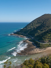Coastal drive great ocean road sunny day