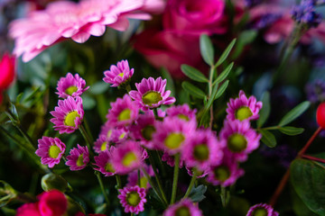 bouquet of pink flowers