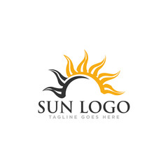 Sun Logo Icon Design Vector