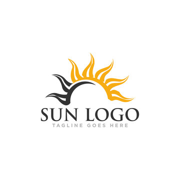 Sun Logo Icon Design Vector