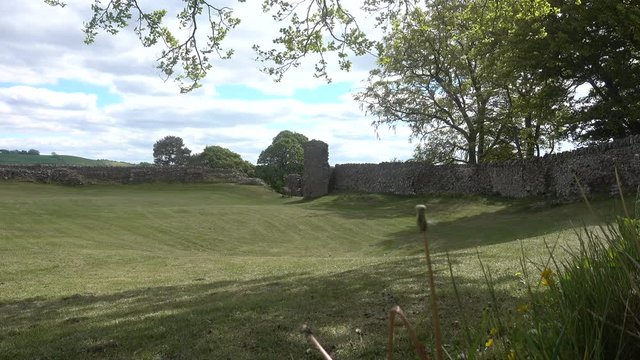 interior of kendal castle in cumbria uk former home of katherine parr