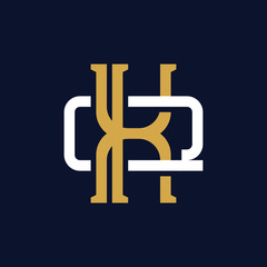 Initial Letter XQ QX Monogram Logo Design