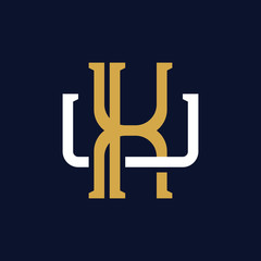 Initial Letter XU UX Monogram Logo Design