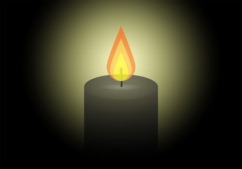 Vela negra por el luto de un muerto.