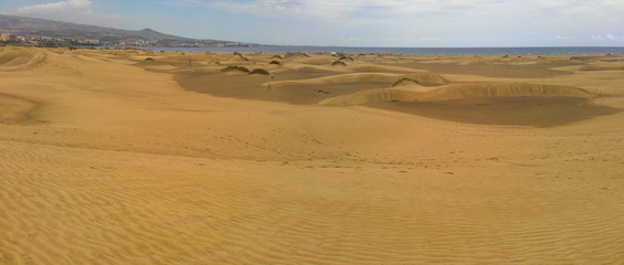 Maspalomas sand dunes in Gran Canaria, Spain