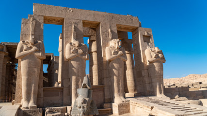 The Ramesseum is the memorial temple or mortuary temple of Pharaoh Ramesses II. It is located in...