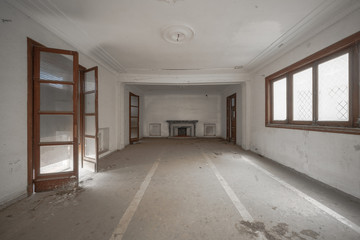 empty room with windows