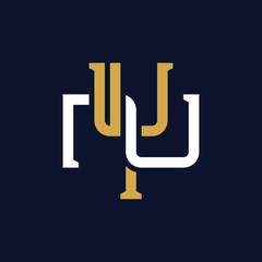 Initial Letter YN NY Monogram Logo Design