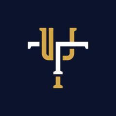 Initial Letter YT TY Monogram Logo Design