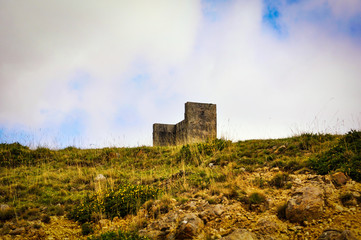 Wall for hunters in the famous place of Irati, Navarre, Spain.