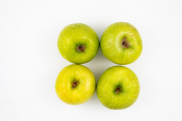 four green apples