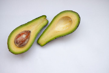 Avocado on a light background