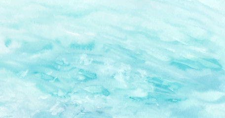 Ocean water texture, abstract hand painted watercolor background