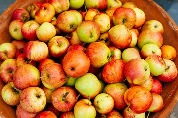 The apple is traditionally used by Latvians in multiple uses, from cooking to decoration. Riga, Latvia, Baltic states, Europe