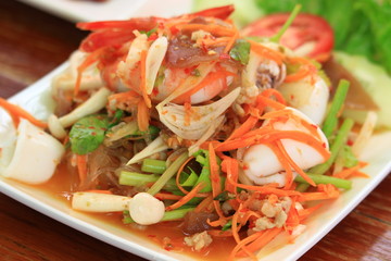 Papaya salad Thai food Healthy food