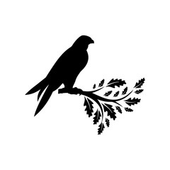 Falcon Logo silhouette Design icon isolated on white background