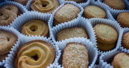 assortment of danish butter cookies