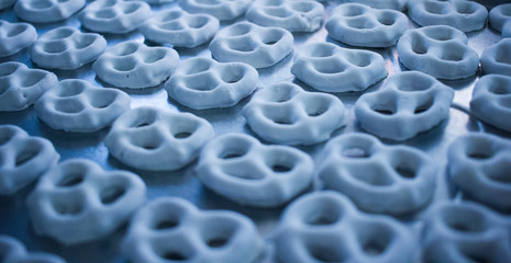 batch of yogurt covered pretzels