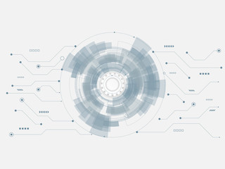 Fototapeta premium abstract technology gear circle background