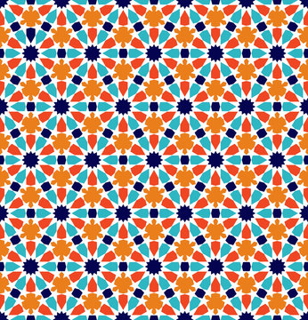 Moroccan pattern with traditional geometric shapes