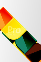 Glossy glass squares with round elements geometric composition. Abstract geometric background with 3d effect composition For Wallpaper, Banner, Background, Card, Book Illustration, landing page