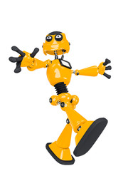 robot cartoon funny walk