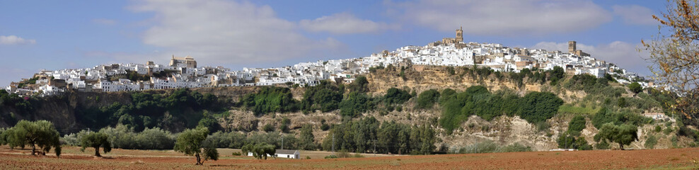 Fototapeta na wymiar Panoramic view of Arcos de la Frontera, Cadiz, Spain