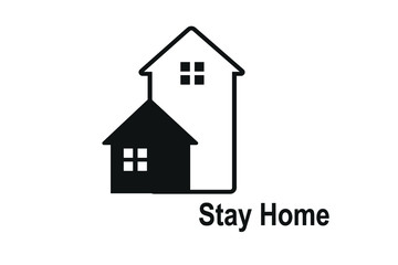 stay at home icon. stay home protect yourself and other 