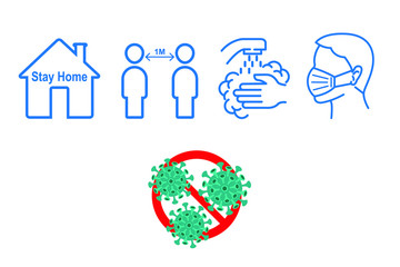 corona virus prevention icon