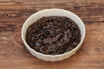 Black Pepper sauce in the bowl