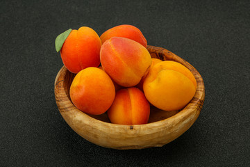 Fresh ripe sweet few apricots