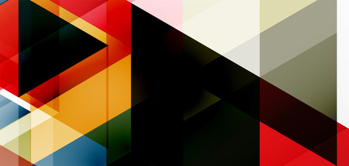 Geometric abstract background, mosaic triangle and hexagon shapes. Trendy abstract layout template for business or technology presentation, internet poster or web brochure cover, wallpaper