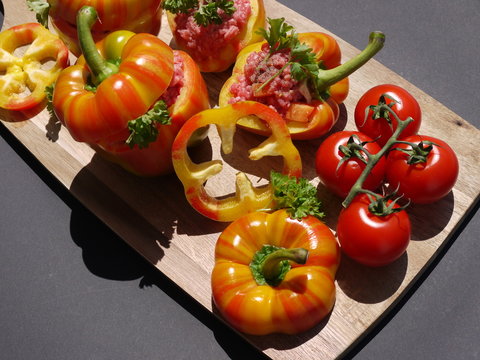 Gefüllte Tigerpaprika