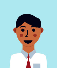 working men with flat design style