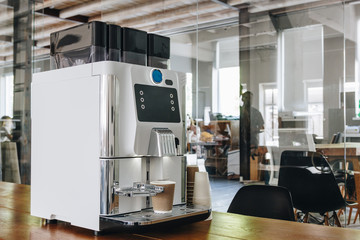 Coffee machine in the loft office