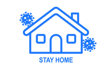 stay at home icon. stay home protect yourself and other 