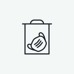 Fototapeta premium dispose facemask vector icon illustration sign