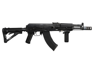 Kalashnikov assault rifle ak74 isolated on a white background
