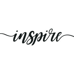inspire motivational print wall art calligraphy typography vector design
