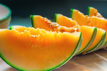Pieces of yellow melon