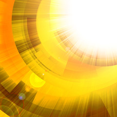 gold circles with bright rays of light © Sergii