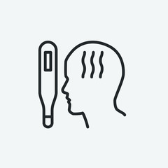 check tempreture vector icon illustration sign