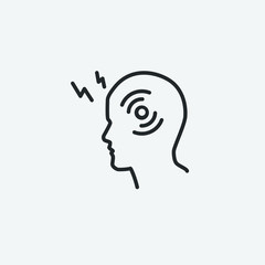 headache vector icon illustration sign
