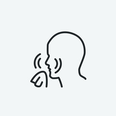 sneeze vector icon illustration sign