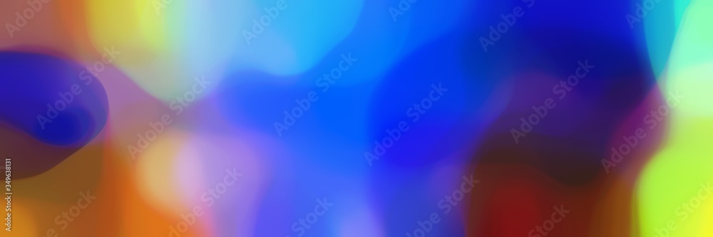 Fototapete unfocused smooth universal background bokeh graphic with strong blue, dark khaki and sky blue colors