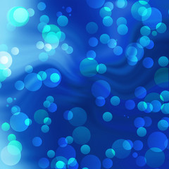blurred lights on a bright blue