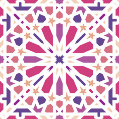 Background with seamless pattern in Islamic style